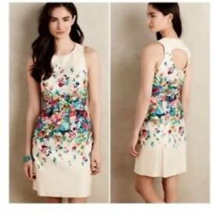 Maeve Floral Tea Sheath Dress Sz2